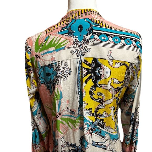 Hale Bob Multicolor Silk Blouse | Sz. S | EUC - Picture 6 of 13